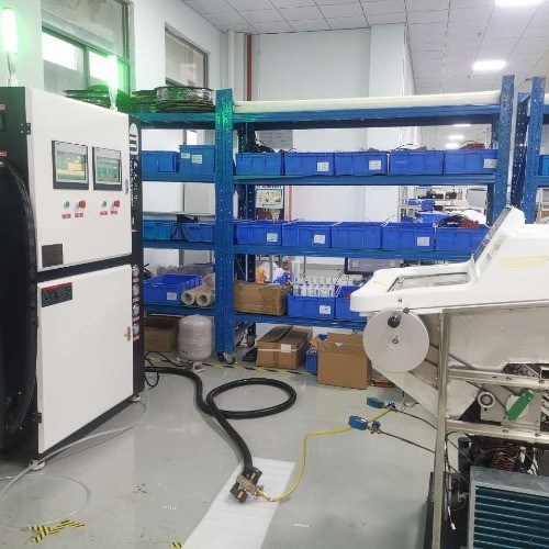 R410A Auto Refrigerant Gas Freon Recharge Machine Charging Vacuum Station